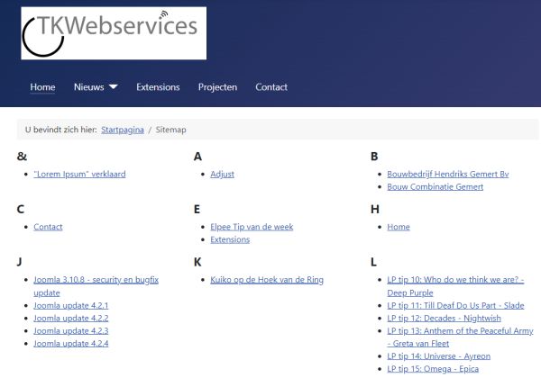 Aimy Sitemap sample