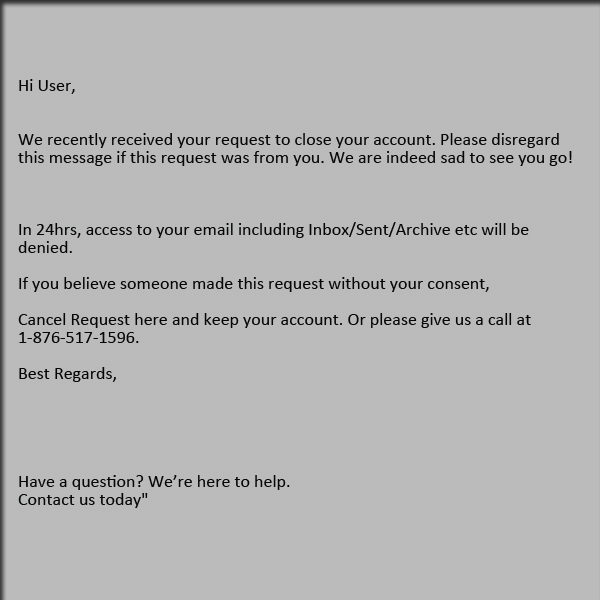 Account Closure Request